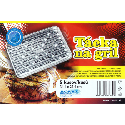 ALU tácka na gril 34,4x22,4 / 5ks