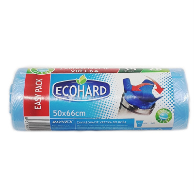 Vrece 50x66 ECOHARD Zaväzovacie, Modré / 26ks