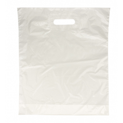 LDPE taška s výsekom 39x45 35my Biela