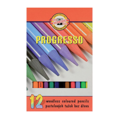 Pastelky KOH-I-NOOR Progresso, sada 12 ks