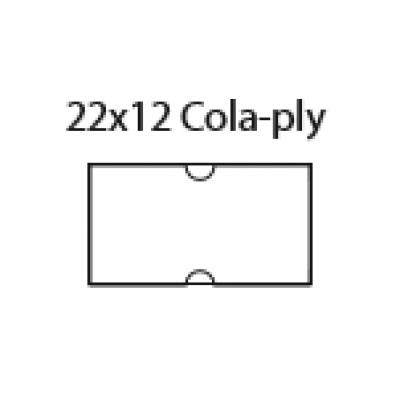 Cenové etikety Cola-ply 22x12, Biele