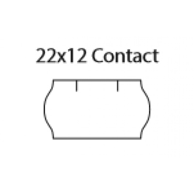 Cenové etikety Contact 22x12, Biele